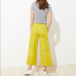 NWT Loft yellow hi rise cropped dress pants sz 10